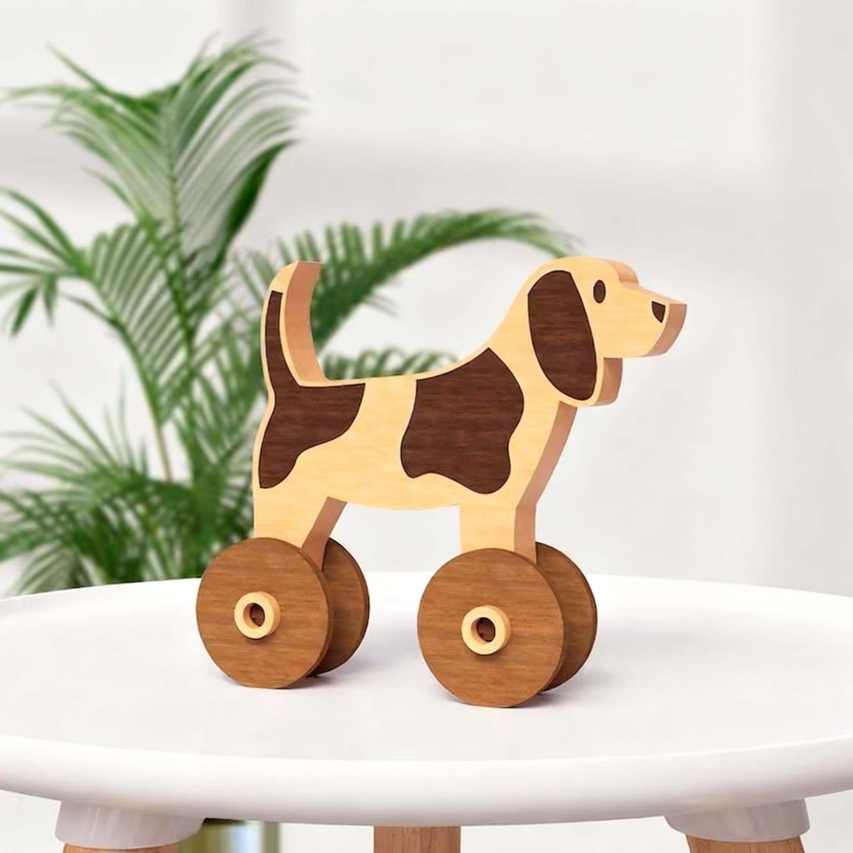 Cross-border children's wheel toys toddler push-pull toys cute animals children's Montessori mobile toys