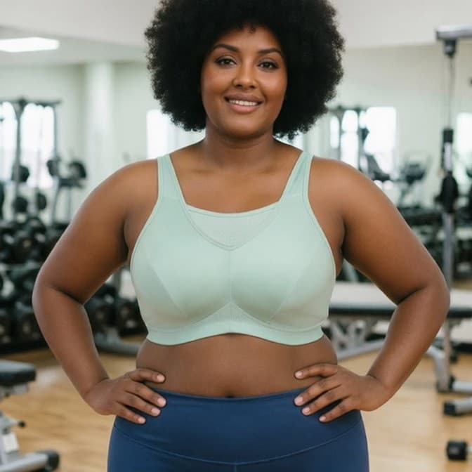 High Neck Full Coverage Big Chest Shockproof Plus Size Sports Bra European American Yoga Fitness Underwear BCDEFG Cup