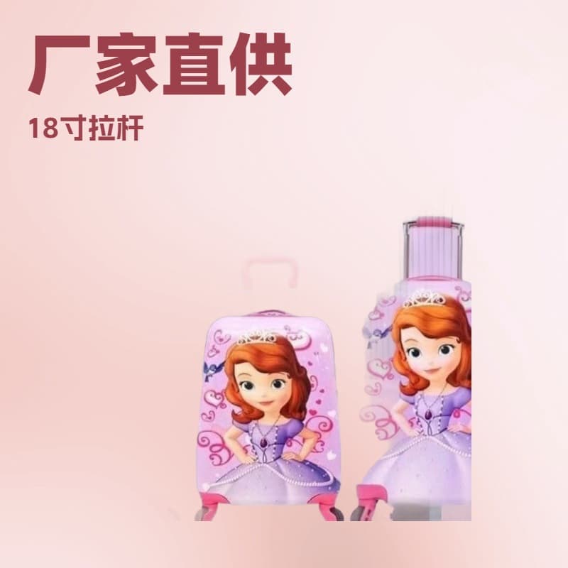 New 18-inch Children's Rolling Suitcase, Wholesale from Manufacturer, ABS+PC Material, Cartoon Design for Elementary Students