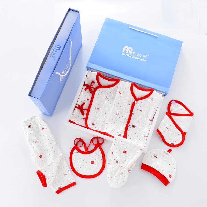 Newborn pure cotton gift box, baby clothes, autumn, spring and summer suit, baby supplies, newborn gift category A