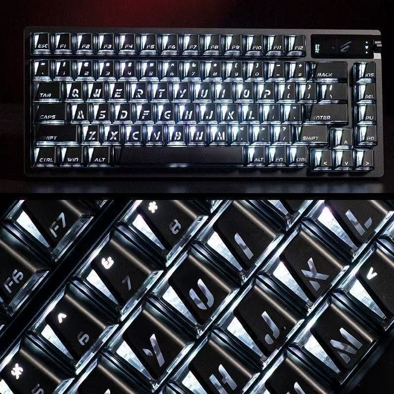 Prism Translucent Keycaps, Three Colors Available, PBT Double-Shot Injection OEM Profile 131-Key Keycaps