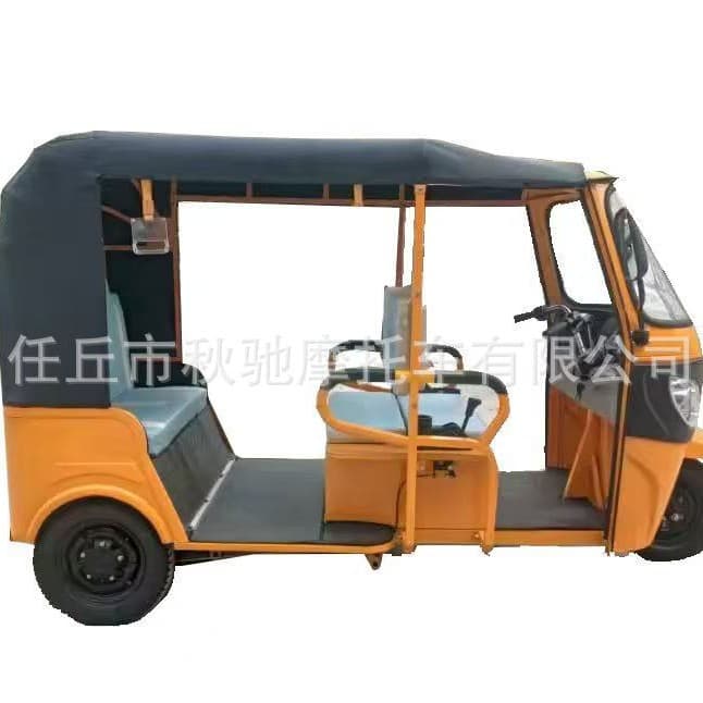 Fuel-Powered Tricycle, Passenger-Carrying Bajaj Model Tuktuk, Cross-Border Overseas Dual-Row and Triple-Row Version