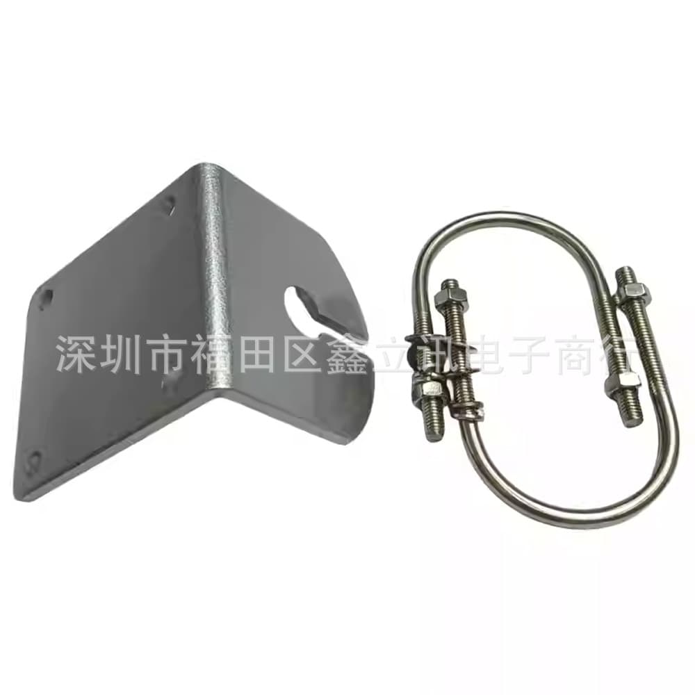 Car Antenna Balcony Tube Mount Clip, UV Dual-Band Shortwave Whip, Universal Aluminum Alloy Horizontal/Vertical Bracket