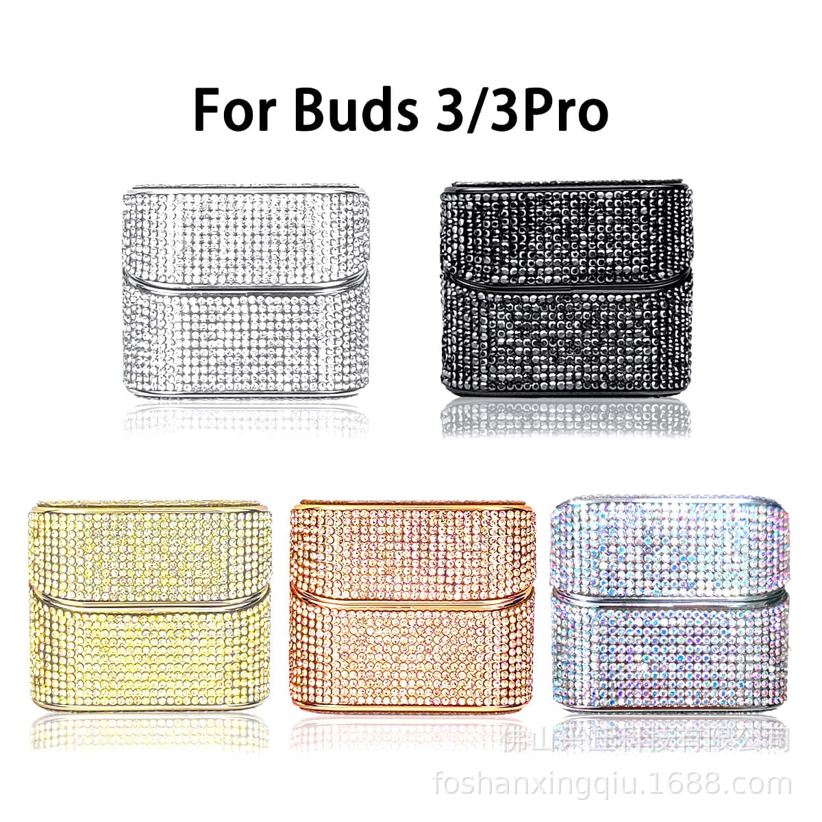 New Full Diamond Electroplated Earphone Case Suitable for Samsung Galaxy Buds Protective Cover In Stock