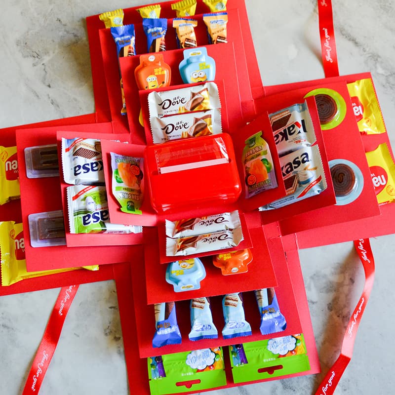 Surprise Gift Box, Multi-Layer Explosion Box, Holiday Gift for Boyfriend, Girlfriend, Children's Birthday Gift, Money-Pulling Empty Box, Cross-Border