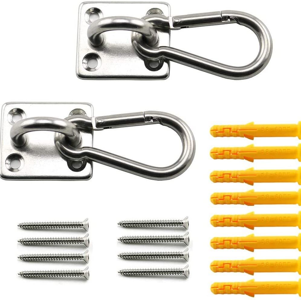 Stainless steel square eye plates, door latches, door hook sets, swing hanging and fixing hardware accessories, cross-border factory.