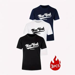2026 Summer Multi-Piece Set Cross-Border European Size Men's T-Shirt Knitted Birdseye Fabric Breathable Round Neck Short Sleeve Bulk Custom Print