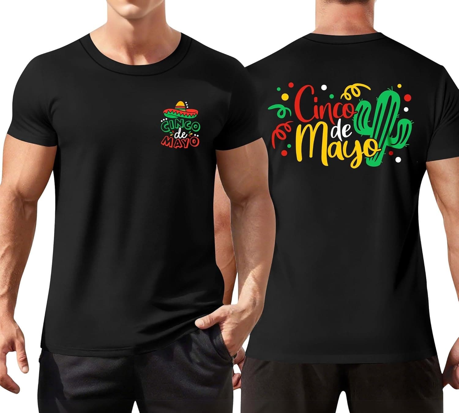 【European Size Cotton T】Cinco De Mayo Shirts for Men Mexico Mexican S