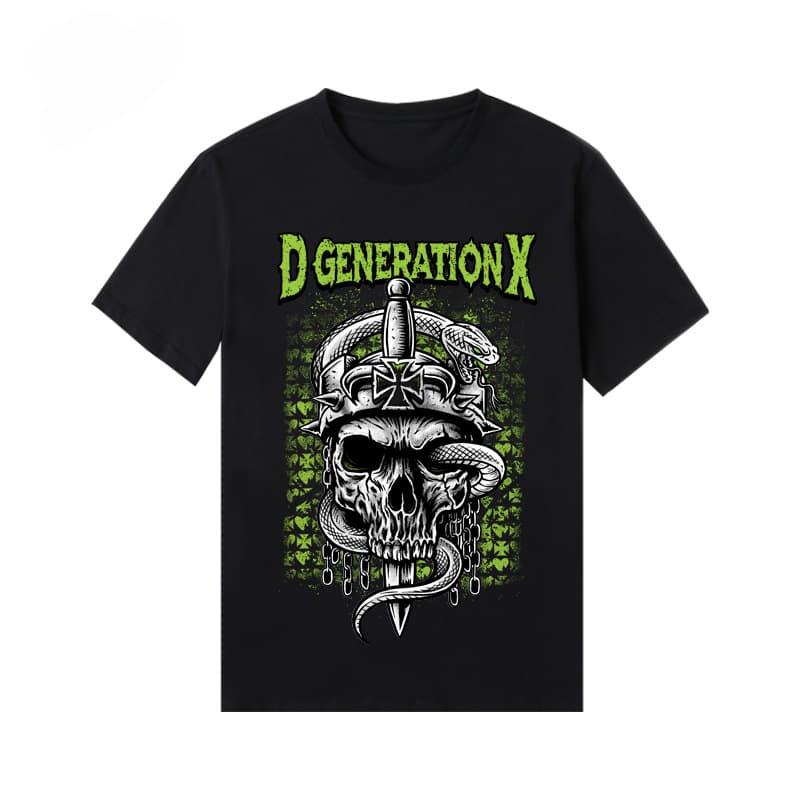 WWE American Fashion Brand Summer New DX Group Short Sleeve Printed T-Shirt Loose Casual T-Shirt
