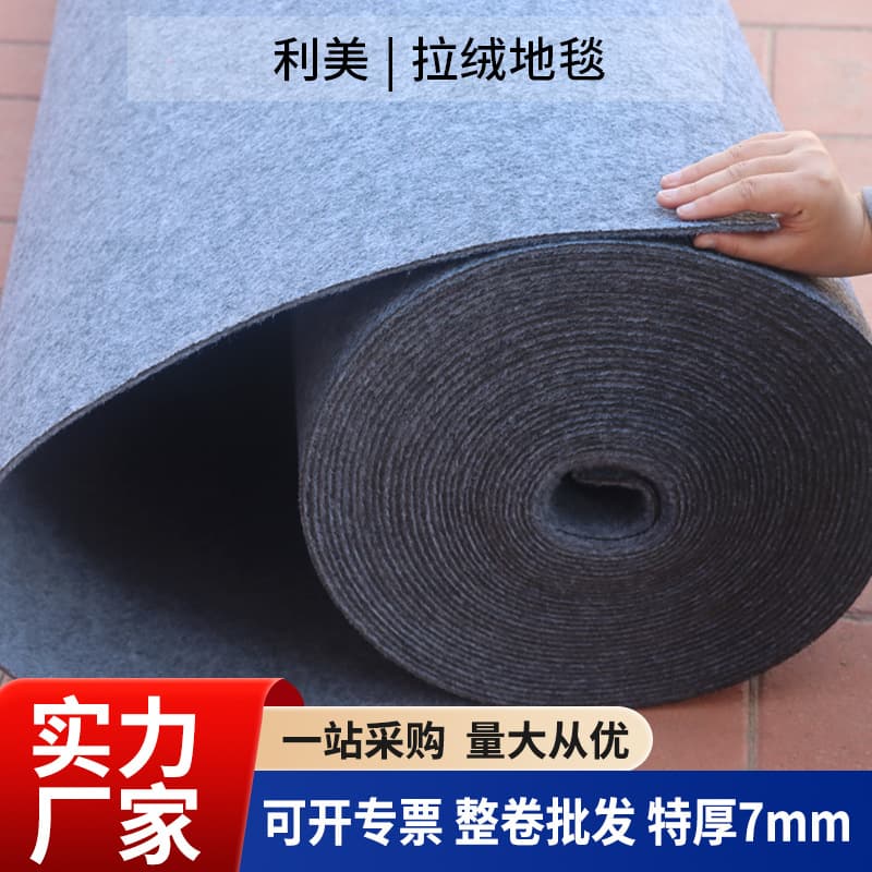 Full coverage engineering carpet for living room, office, exhibition hall, hotel stage, thickened brushed carpet