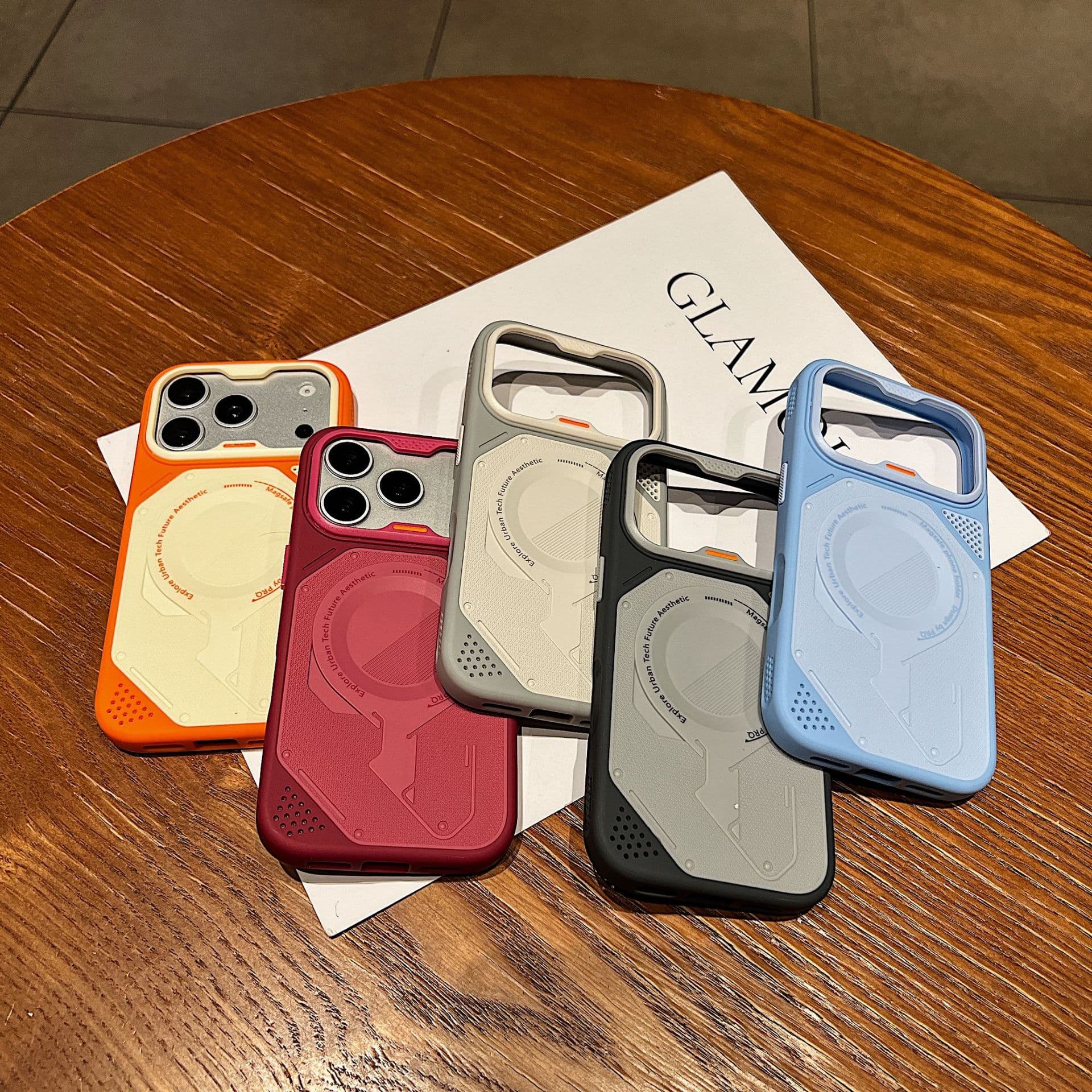 Compatible with Apple 17 Skin-Tone Contrast Color Magnetic Phone Case, iPhone 18 Pro Max Heat Dissipation 16 Shockproof 15 Protective Cover