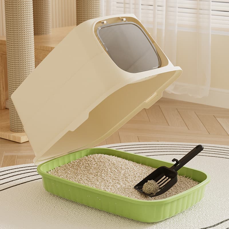 Fully Enclosed Extra Large Cat Litter Box Anti-Splash Odor Control Kitten Toilet Deodorizing Cat Litter Pan Free Shipping
