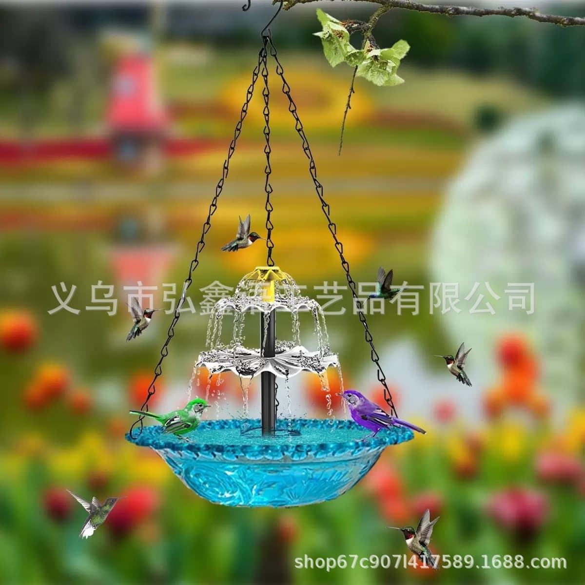 New Cross-Border Creative Outdoor Hanging Bird Feeder Ornament Bird Bath Garden Yard Decoration for Birds