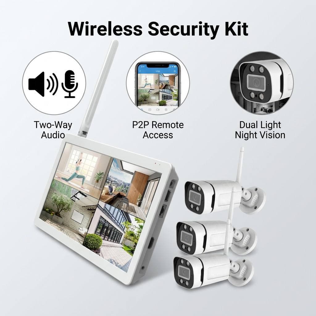 WiFi kit wireless screen monitoring kit display WiFi NVR video recorder wireless monitoring kit