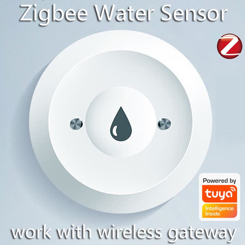 Zigbee Water Immersion Sensor for Detecting Overflow, Full Water, and Water Leaks, Wireless Mobile Phone Alarm, Compatible with Tuya