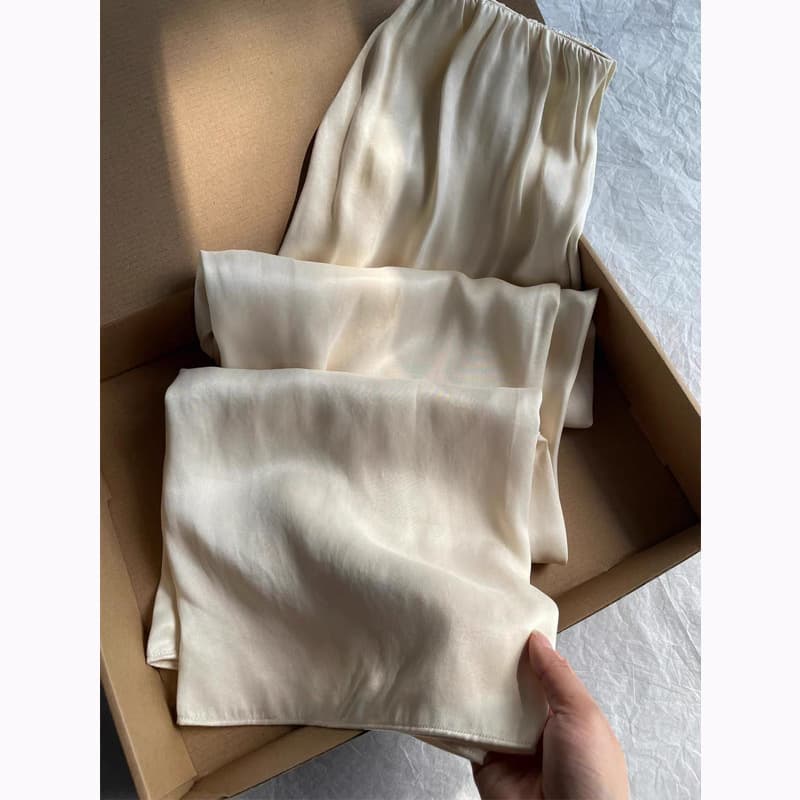 Versatile Slimming Beige Casual Lounge Pants for Women, Flowy Long Pants with Draped Wide Leg, Summer 2026 Style