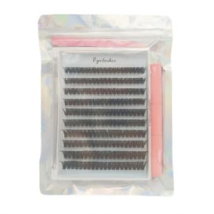 Cross-Border European and American Hot Selling False Lashes, 10 Rows 80D Large Capacity Thick Natural Fluffy Clusters, Foreign Trade Pingdu Factory Wholesale