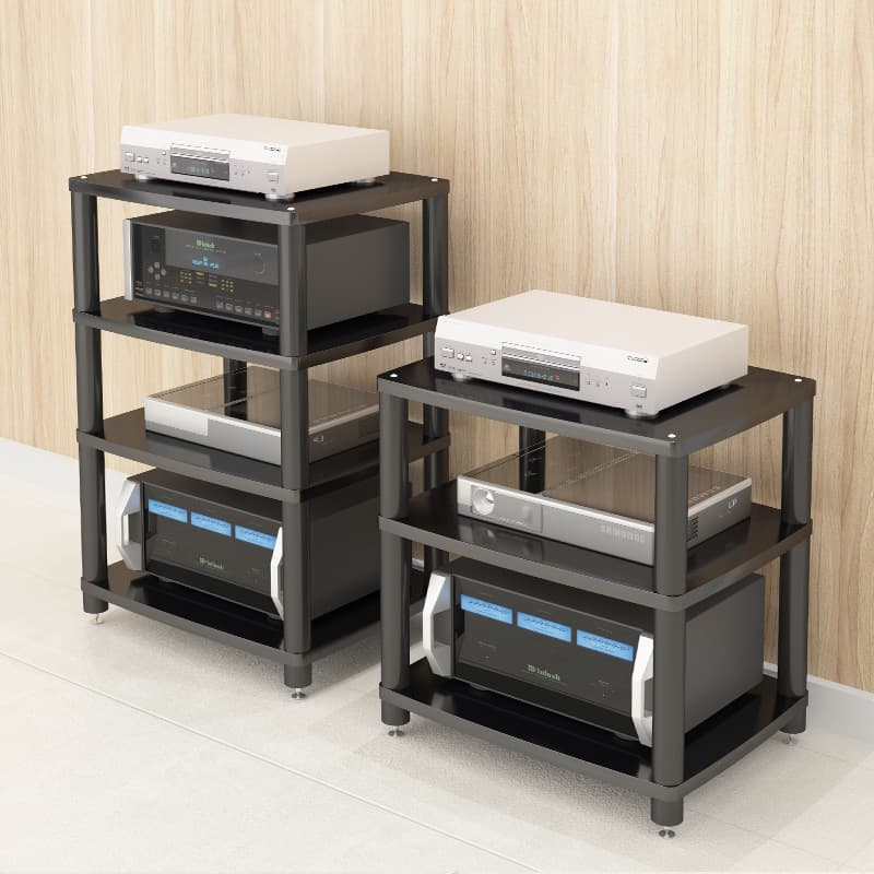 Amplifier Cabinet Speaker Rack Audio Equipment Stand with Anti-Vibration Feet, Multi-Layer Professional Amplifier Rack for Home Theater