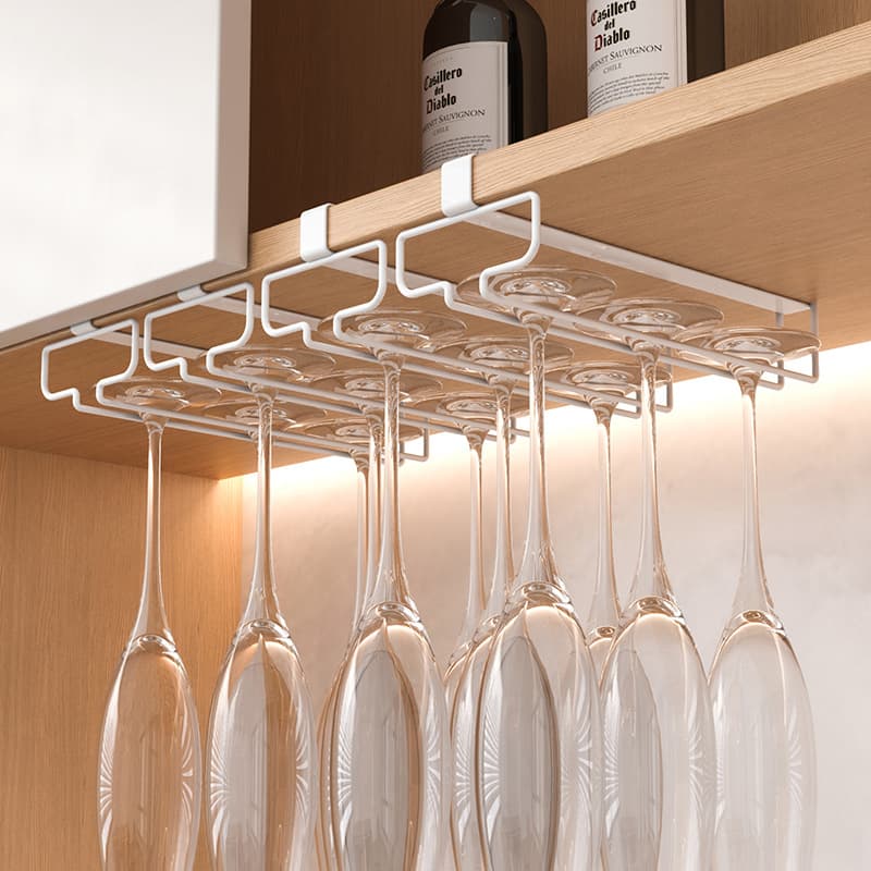 Red wine glass upside down rack punch-free bar cup storage rack sideboard champagne glass goblet hanging rack