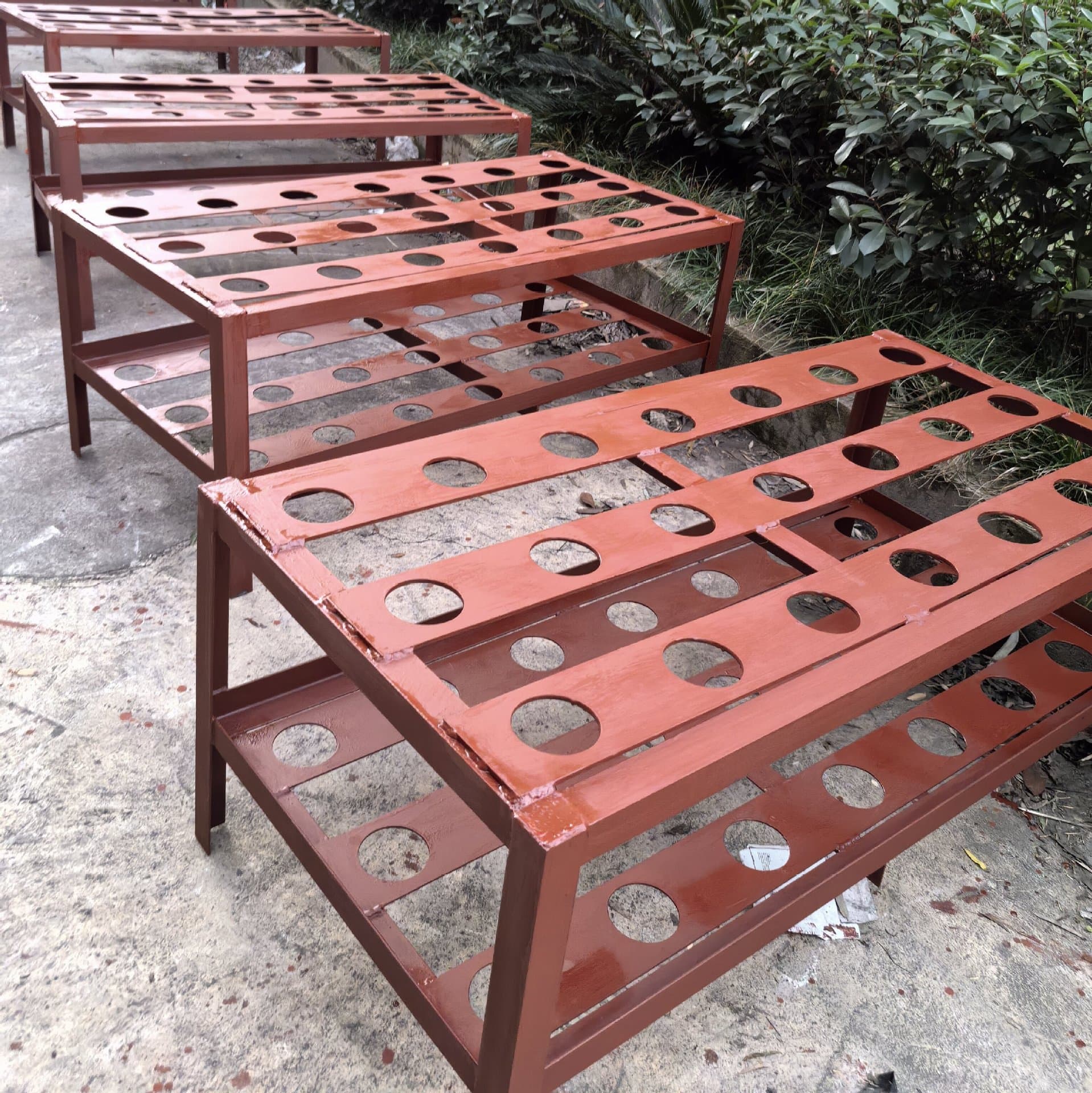 Large iron frame for temple incense holders