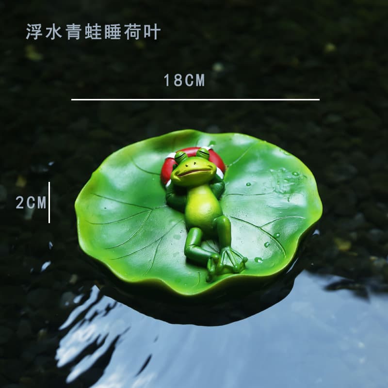 Floating Duck and Frog Ornaments Resin Simulated Animal Decor for Courtyard Garden Pond Fish Tank Landscaping