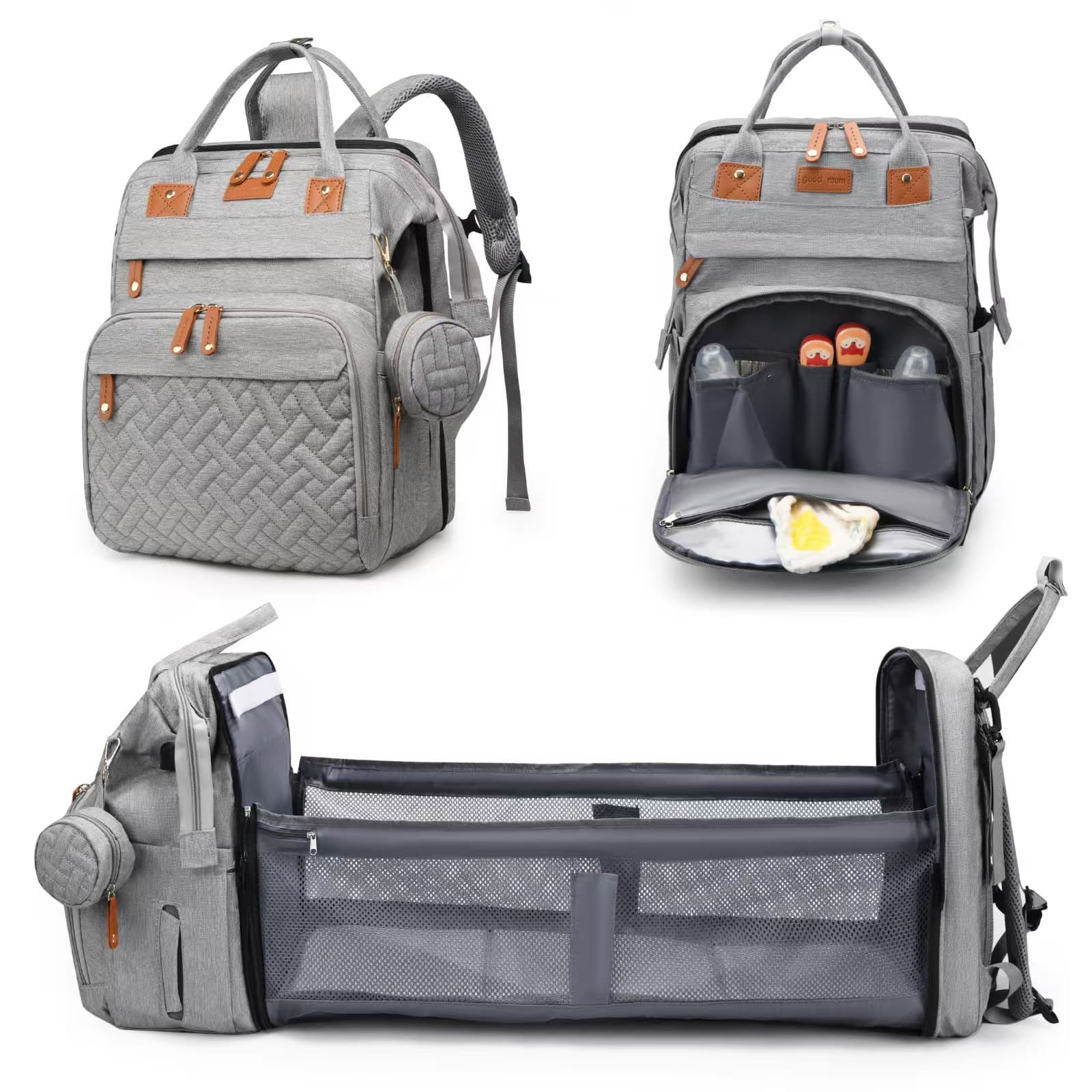 New Mom Bag Cross-Border Hot Selling Maternity Bag Large Capacity Backpack Lightweight Outing Baby Diaper Bag Mother Bag