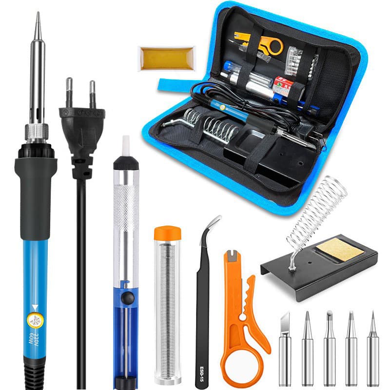 Adjustable Temperature Factory 60W Inner Heating Electric Soldering Iron Tool Kit Welding Pen Soldering Gun for Welding Repair Engraving