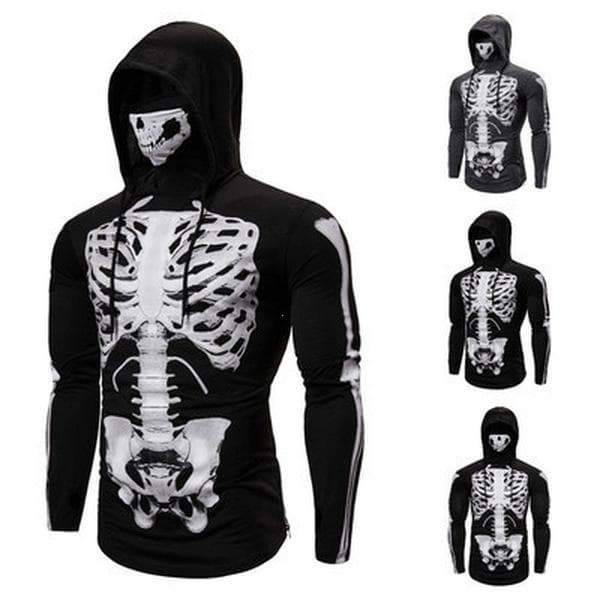 P 21292 Elastic Ninja Hoodie Long Sleeve T-Shirt Men's Ninja