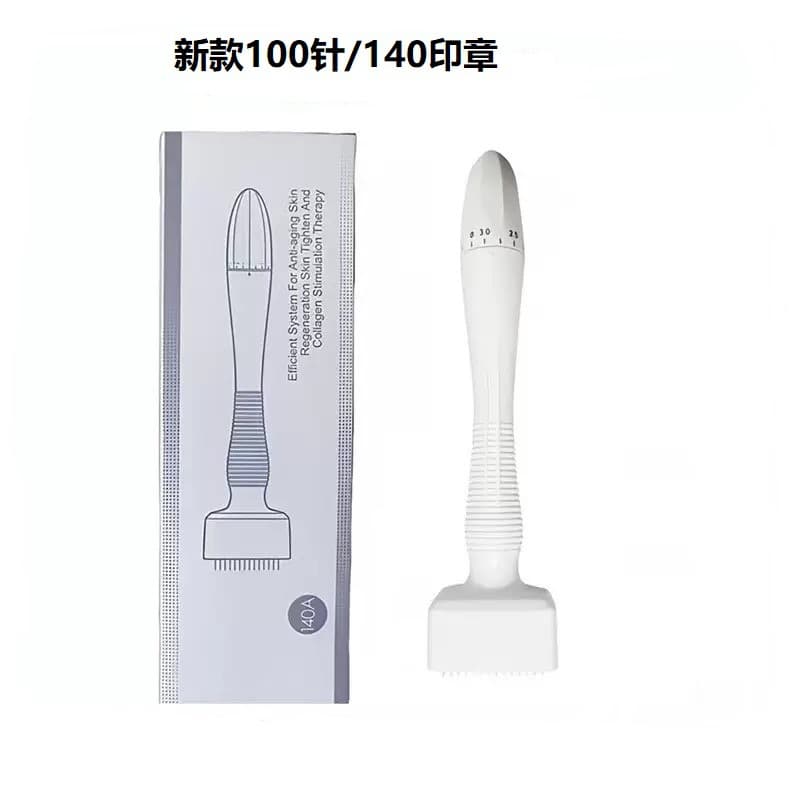 New cross-border e-commerce product: 100 needles, 140A adjustable stamp microneedling device for scalp massage. Available on Amazon.