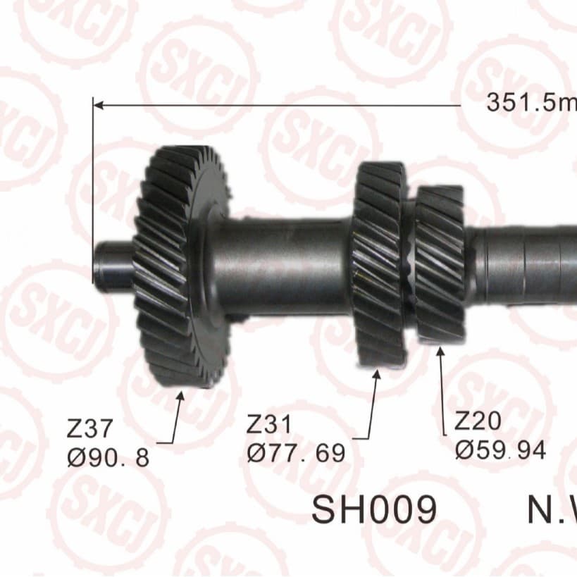 Isuzu transmission gear shaft 8-94435144-1, pickup intermediate shaft 4JA1 countershaft assembly