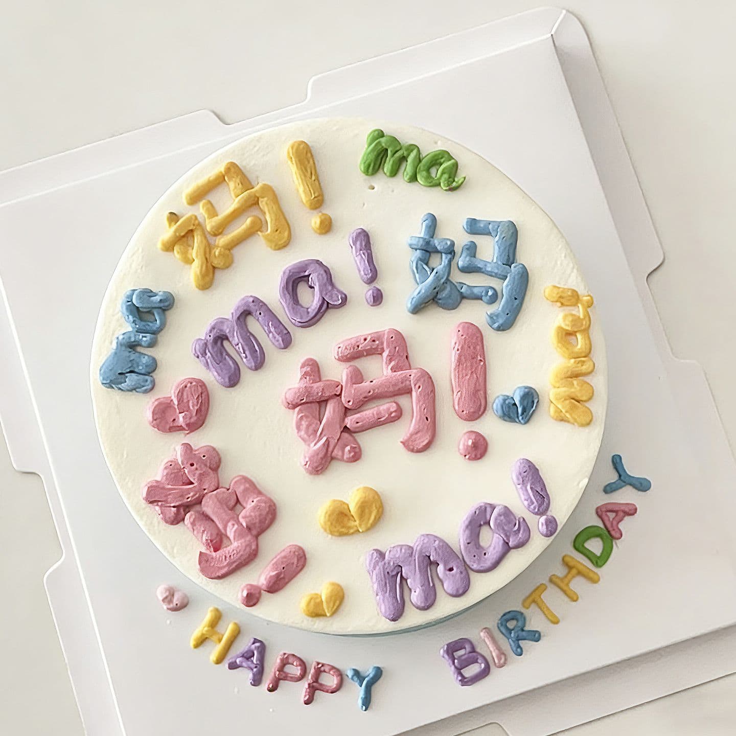 Mother's Day Birthday Cake 3D Printed Mold EVA Sponge Decoration Mom Character Funny Cake Insert Topper