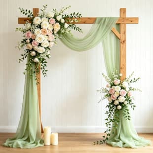 Drape Beauty Gauze Arch Wedding Lawn Wedding Celebration Event Decoration Outdoor Decoration Table Runner Hanging Curtain Chiffon