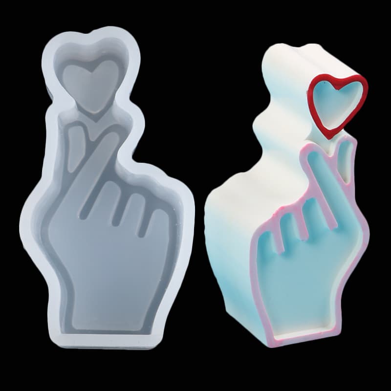 diy crystal glue heart pendant table mold high mirror plaster aromatherapy car ornaments diffuser stone