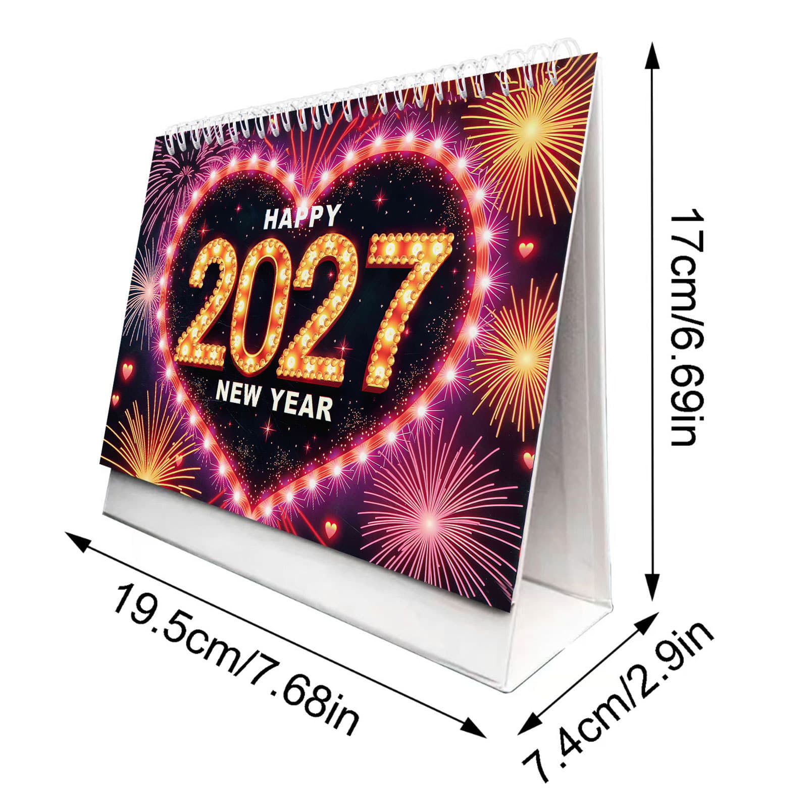 Cross-border TL007 New 2027 Diamond Painting DIY Point Drill Desktop Calendar Cross-border Cartoon Stand