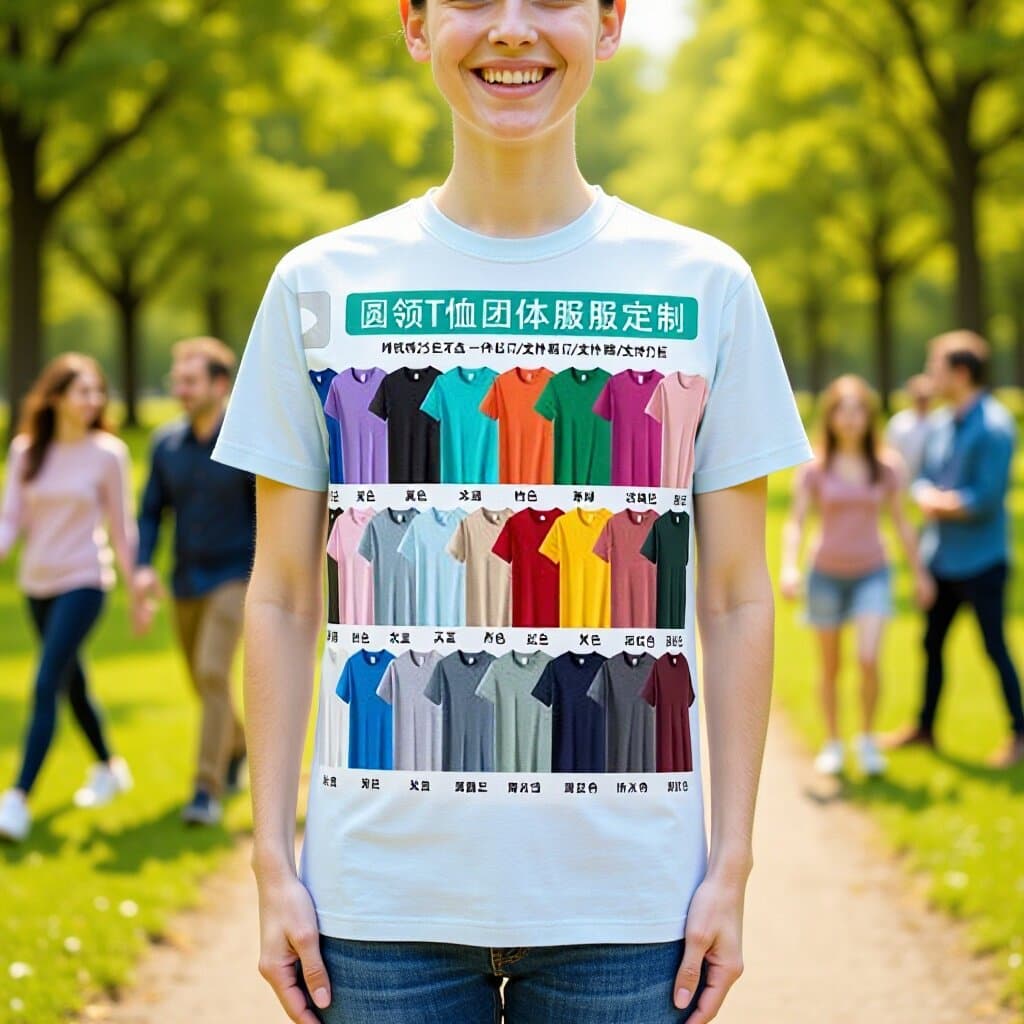 Short sleeve T-shirt with printed logo, casual crew neck pullover, custom advertising shirt, culture shirt, DIY T-shirt