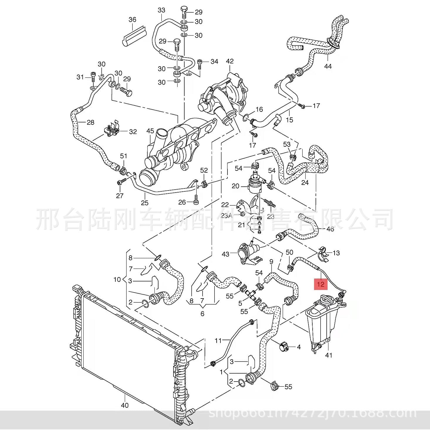 Cooling System Water Hose 8K0121081CA-8K0121081AH-8K0121081AQ