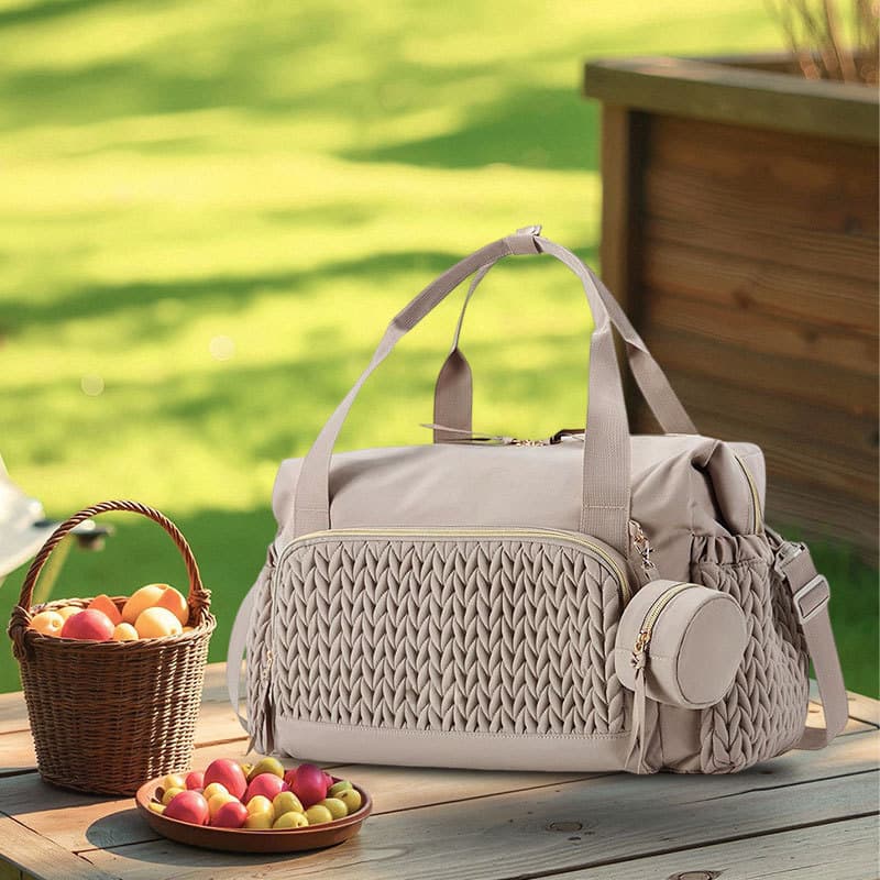 Cross-Border Best-Selling Diaper Tote Bag, Large Capacity Travel Bag, Diaper Bag, Hospital Labor Bag, Baby Bag with Pacifier Case