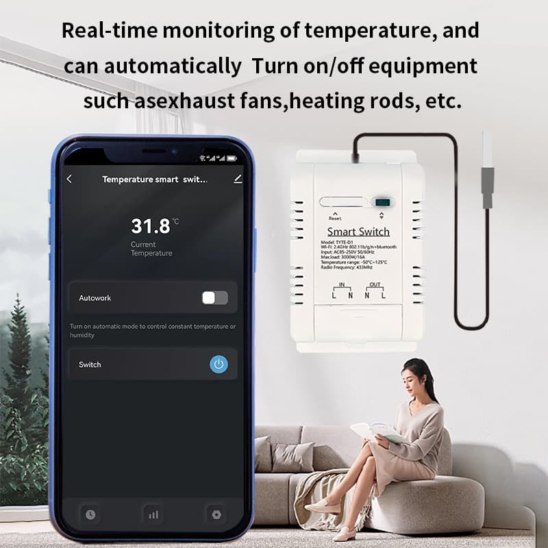 Tuya Smart Life Temperature Thermostat WiFi Smart Remote Temperature Control Switch Alexa Google Voice