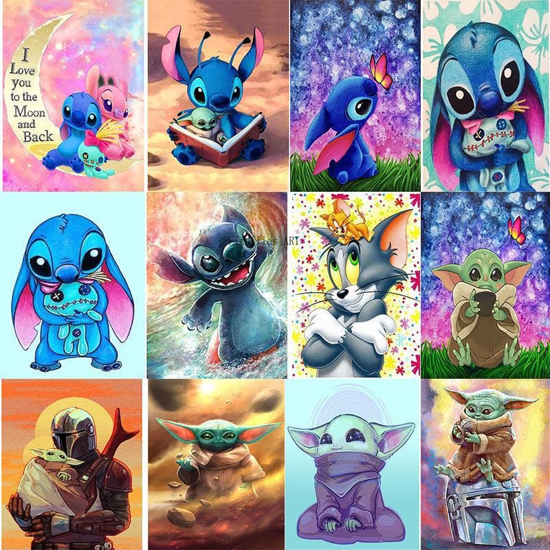 Diamond Painting Kit, 5D Diamond Painting for Adults, Cute Alien Baby Diamond Painting, Diamond Art