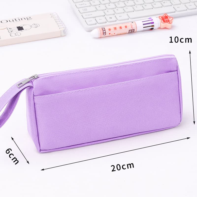 Minimalist Logo Pencil Case Custom Printed Large Capacity Stationery Bag Ins Style for Elementary Students Wholesale
