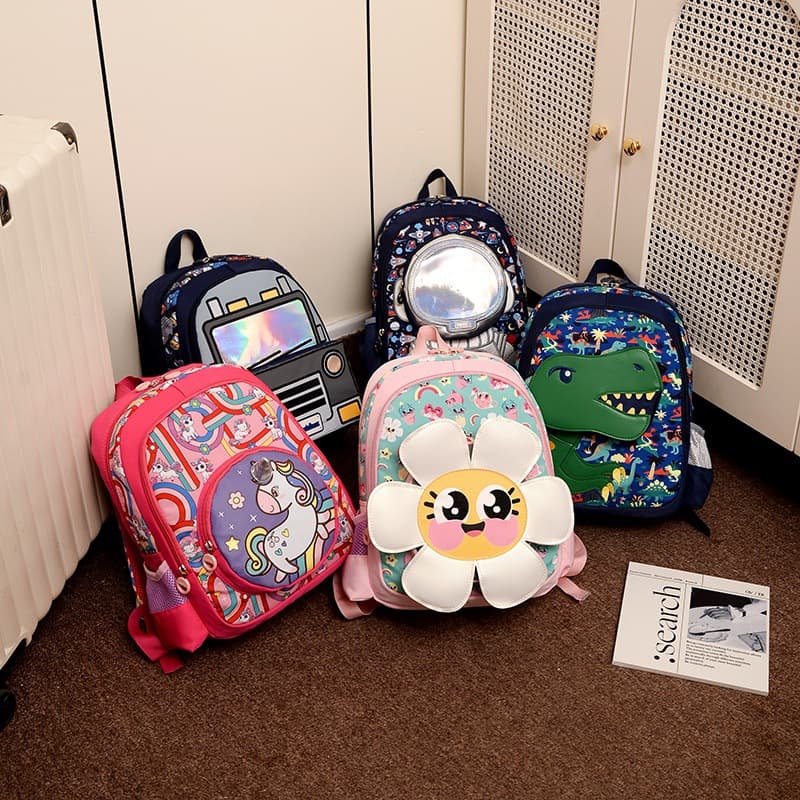 New Cartoon Kindergarten Small Class Children's School Bags for Boys and Girls 4-6 Years Old Casual Fashion Burden-Reducing Lightweight Backpacks