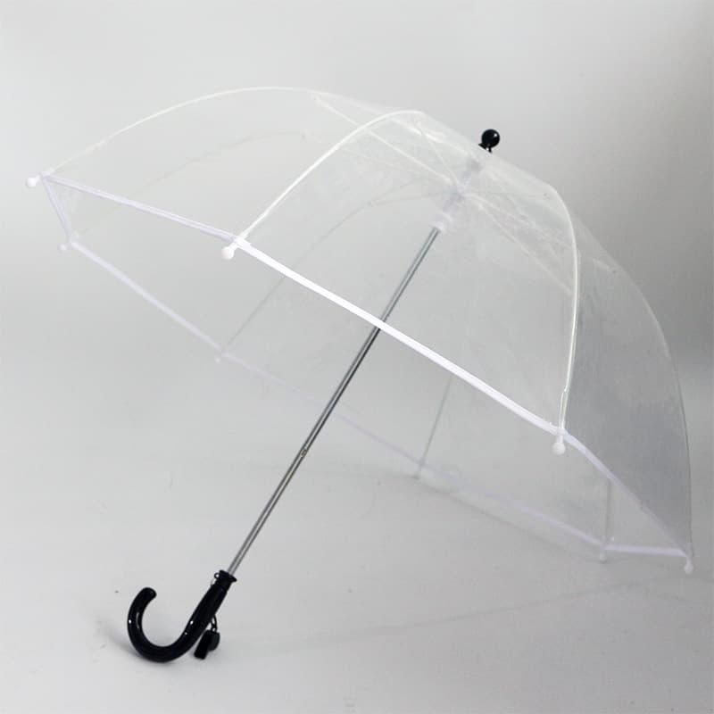 Transparent Children's Umbrella, Kindergarten Arch-shaped Princess Umbrella, Elementary School Birdcage Umbrella, Safe Manual Open Long Handle Clear Umbrella