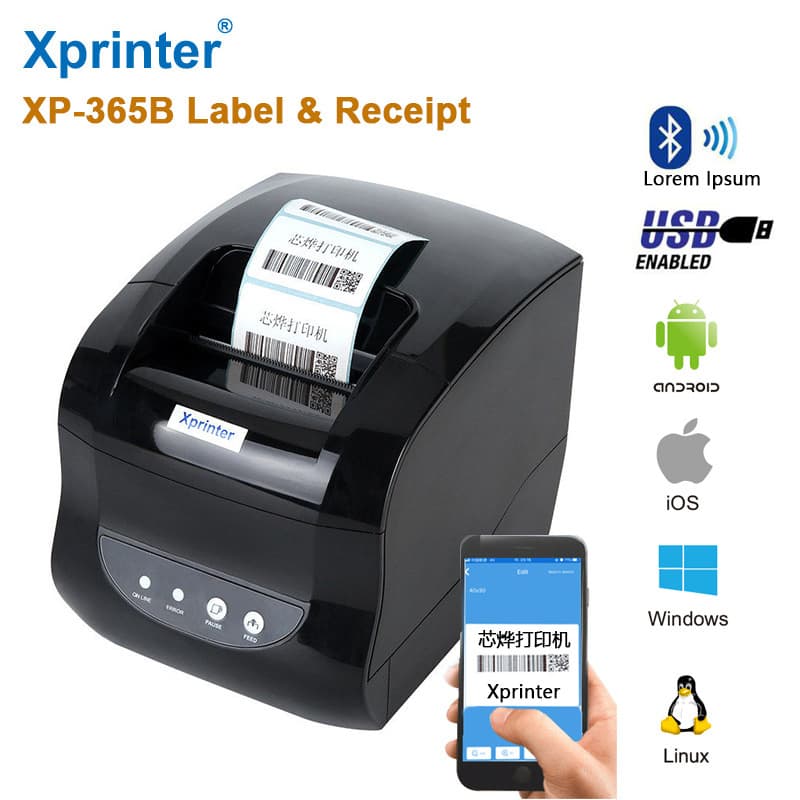Cross-border E-commerce Exclusive Xprinter XP-365B Printer 80mm Thermal Barcode Price Printer