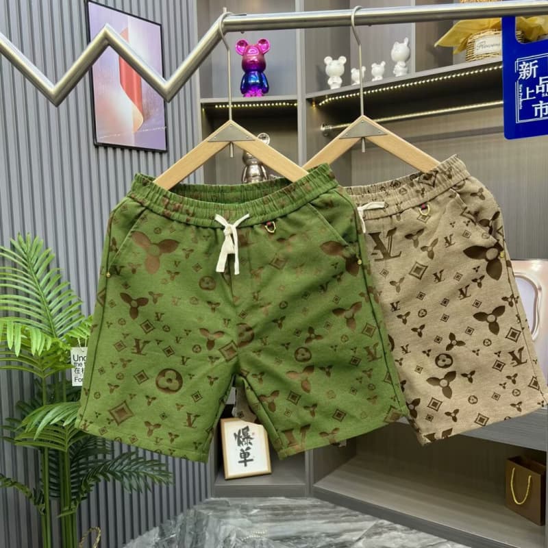 Men's Shorts, Summer American Street Style, Loose Fit, Casual, Sports, European and American Light Luxury, Five-Point Shorts, Trendy, Breathable, Beach Mid-Length Shorts