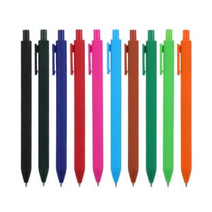 Custom Promotional Pens with Logo - Candy Color Macaron Retractable Gel Pens, Spray-Coated Ballpoint Pens for Signatures