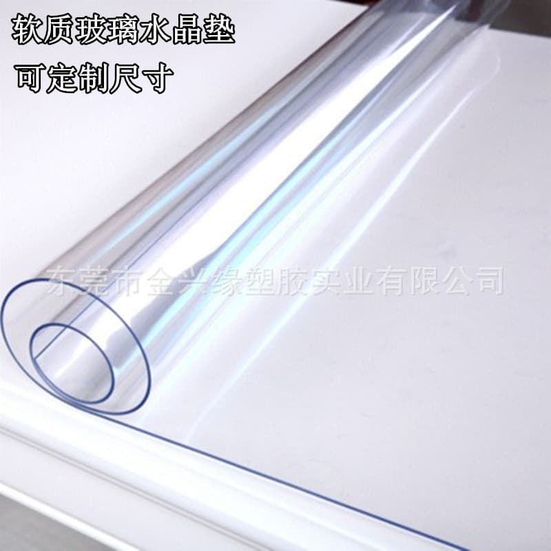 Transparent PVC Flexible Sheet, Desktop Soft Film, Clear Film, Frosted Crystal Board Soft Glass 0.2~5mm Thickness