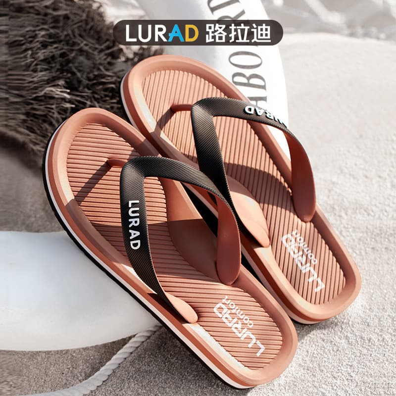Men's Thong Sandals Summer Thick Sole Flip Flops Non-slip Beach Shoes Fashion Thong Sandals Wholesale