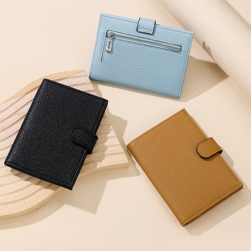 New puRFID ultra-thin passport bag multi-functional wallet ticket holder passport document wallet storage bag for women