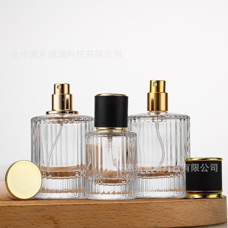30ml cosmetic packaging sub-bottle corrugated perfume glass bottle 50ml perfume spray bottle 100ml perfume bottle
