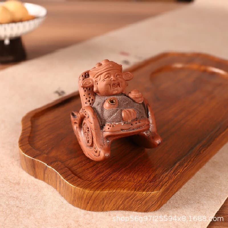 Rocking Chair Cute Little Fortune God Incense Burner Ornament Creative Incense Holder Incense Stand Zen Tea Room Aromatherapy Burner Tea Pet